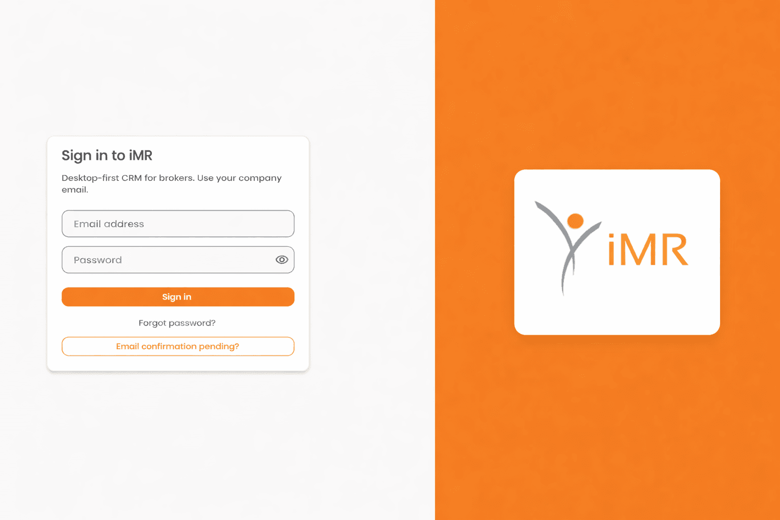 iMR Risk — sign-in and dashboard